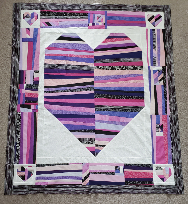 Hearts like crazy paving finished top Hearts like crazy paving finished top